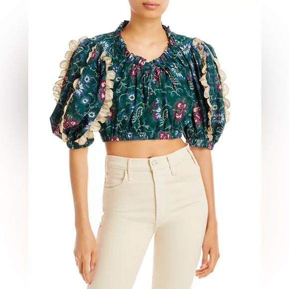 Sea New York Tops - Sea New York Robina Puff Sleeve Cotton Top, NWT, Size M